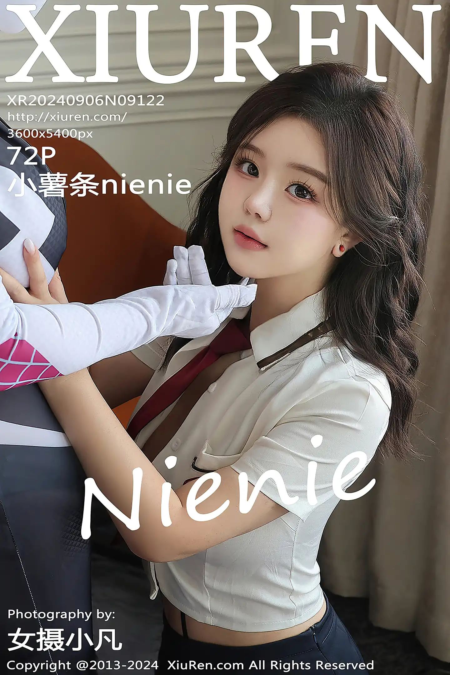 [XiuRen秀人网]No.9122_模特小薯条nienie性感JK制服露黑色情趣内衣秀惹火身材诱惑写真72P-秀人网 - XiuRen.Space